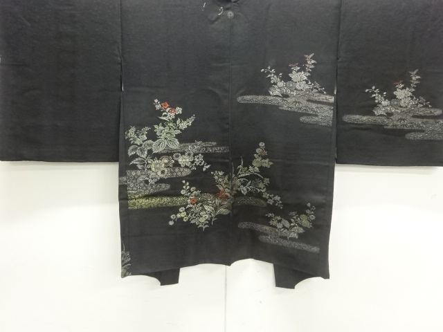 JAPANESE HAORI / WOVEN FLORAL PLANTS
